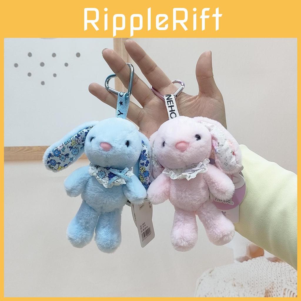 Rabbit Cartoon Plush Keychain Toy Animal Keyring Stuffed Doll For Kids Gift