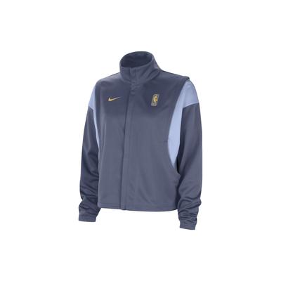 Женская куртка Team 31 Retro Fly Logo с вышитым цветным блоком, удобная винтажная спортивная куртка с воротником-стойкой, размытого синего цвета DZ0101-491