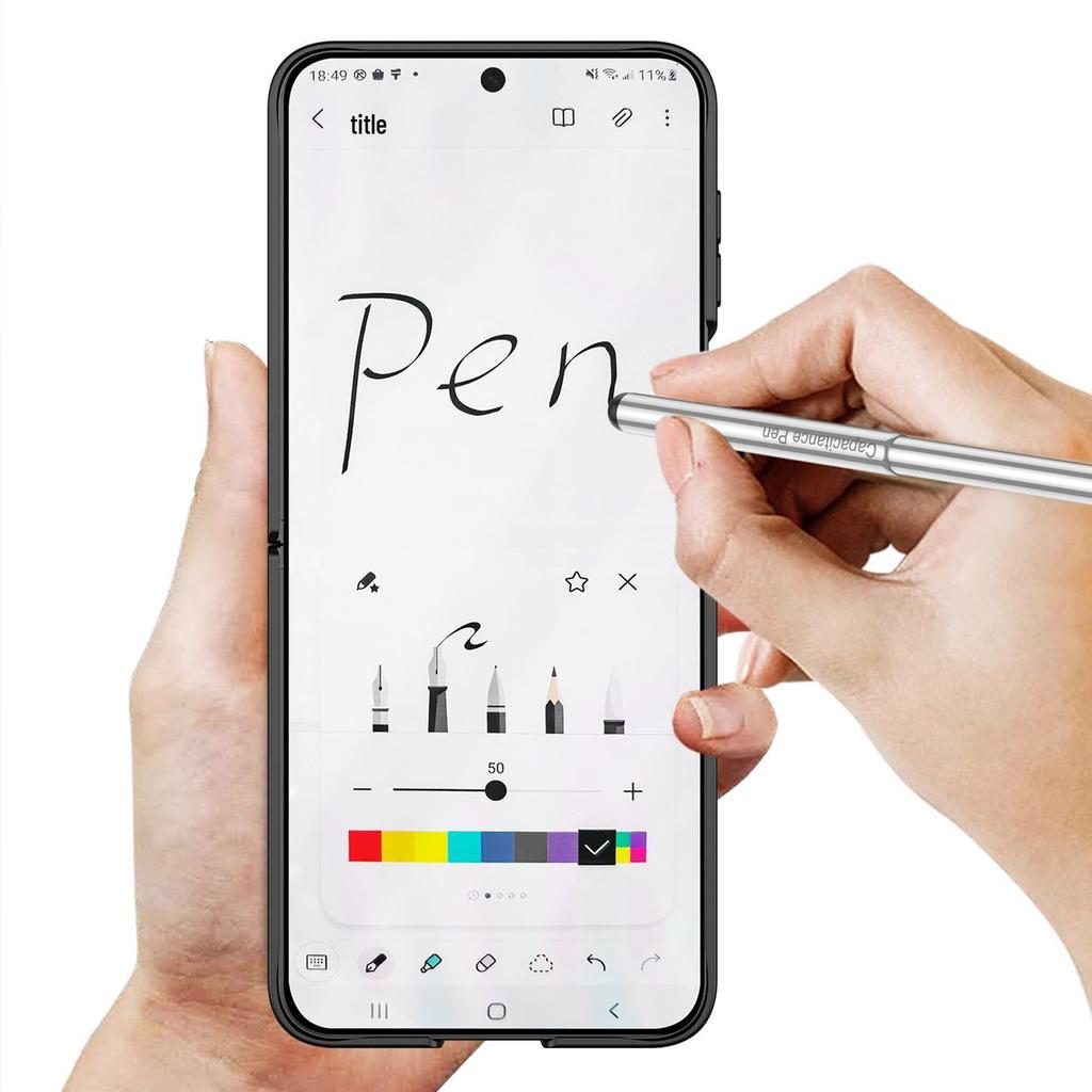 Чехол для Samsung Z Flip7: Модный Магнитный Защитный Чехол с Держателем для Стилуса