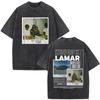Vintage Washed Kendrick Lamar Not Like Us Tshirts Album Merch Fan Gift Hip Hop Short Sleeve T Shirt Male Casual Cotton Tshirt
