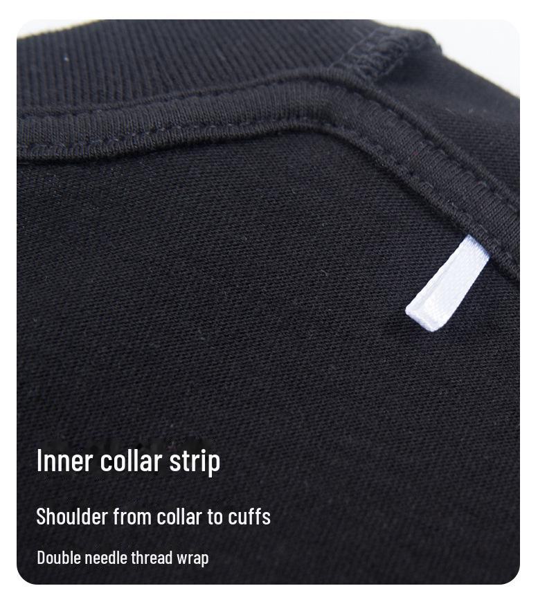 Футболка из плотного однотонного хлопка плотностью 240 г с круглым вырезом и фирменным логотипом