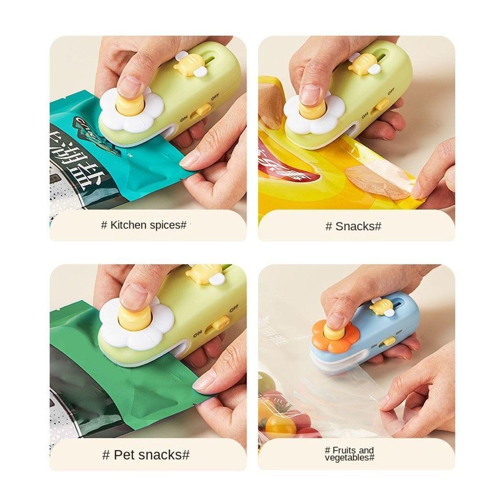 Handheld Heat Sealer Bottom Magnet Food Sealer Clip Portable Heat Vacuum Sealer for Kitchen