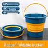 Portable Foldable Car Wash Bucket: Outdoor, Thickened, Multipurpose for Cars, Fishing, Household, and Foot Washing.