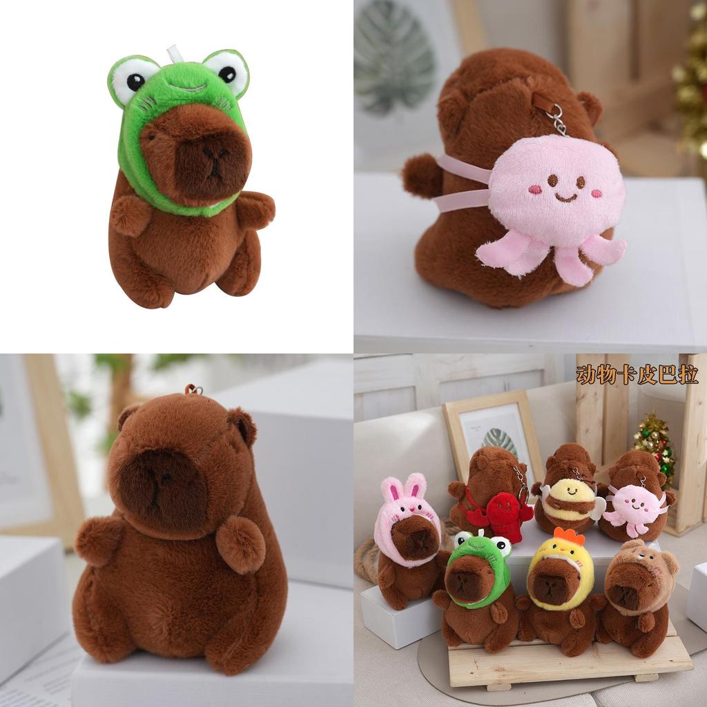 Charming Capybara Plush Keychain Soft Toy In Various Designs Ideal For Collectors And Gift Givers
