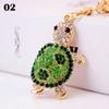 1PC Jewelry Little Turtle Key Chain Rhinestone Crystal Charm KeyChain Cartoon Handbag