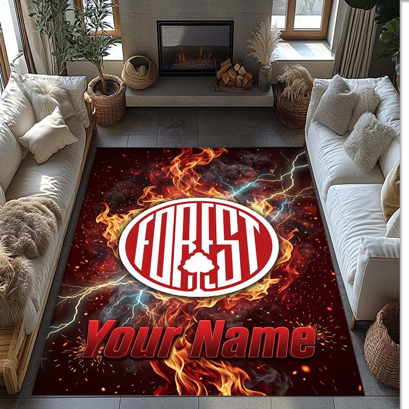 Nottingham Forest FC Printed Crystal Velvet Rug Non‑Slip Crystal Velvet Carpet For Sofa Bedroom Indoor Home Decoration