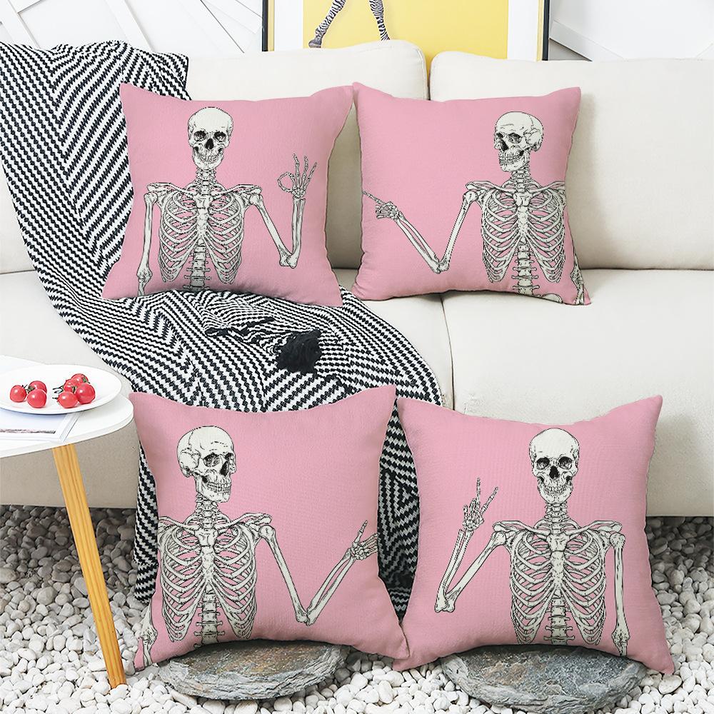 Halloween Undead Decorative Pillow Skull Pillow Cover Living Room Decorative Sofa Bedroom Pillow Bedside Pillow Cover
