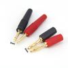 2MM Gold Plated Banana Plug Socket Electrical Connector Adaptor Black/Red for Test Probes Instrument Meter CCTV Cable Plug