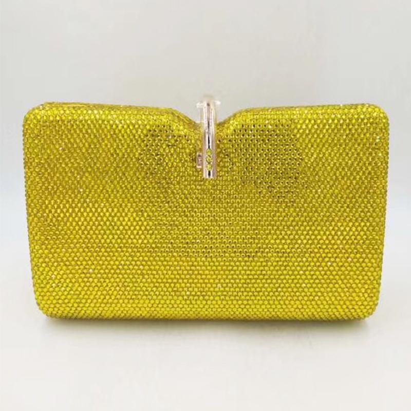 Coffee/Red Crystal Large Evening Clutches Diamond Wedding Purses Rhinestone Party Handbags Silver Bridal Dinner Clutch Bag