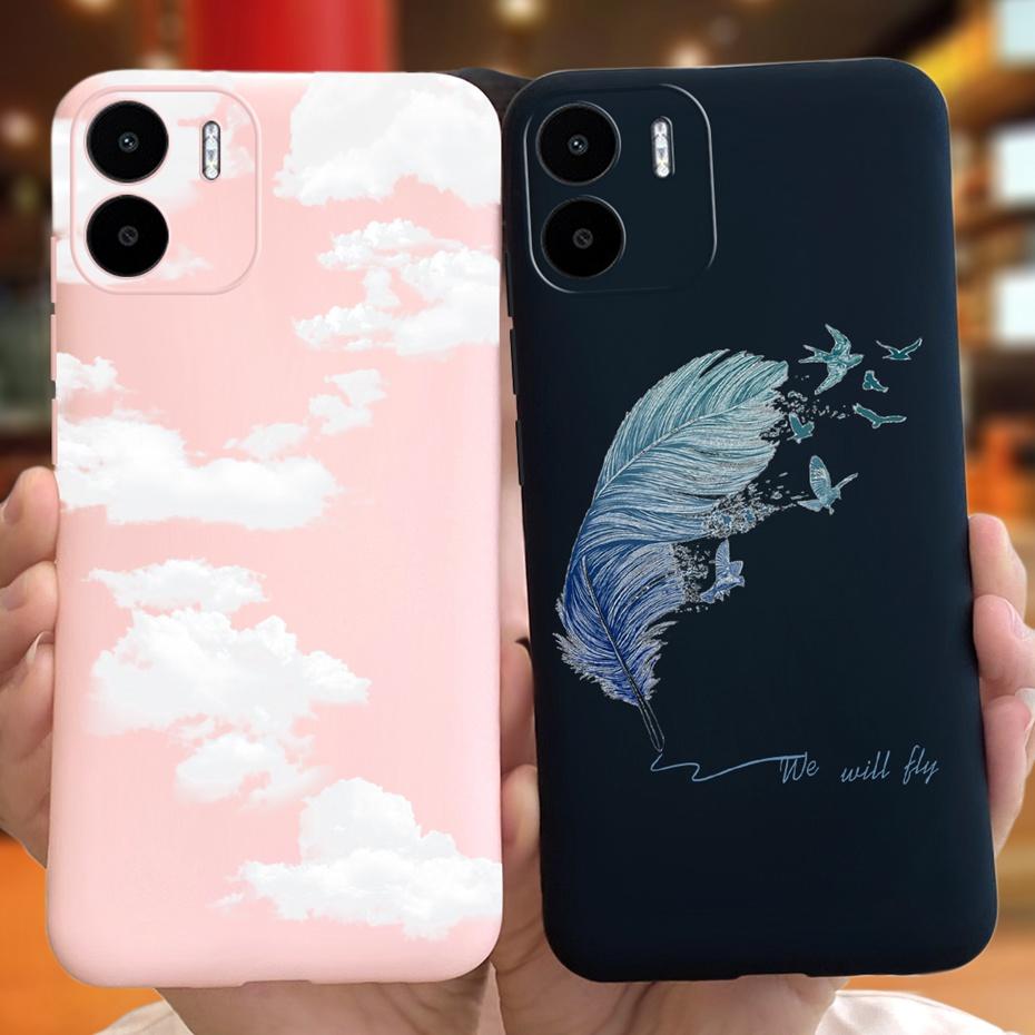 Чехол для Xiaomi Redmi A1 Redmi A1 Plus Красивая Девушка Цветок Чехол для Телефона Для RedmiA1 A 1 A1+ Конфетный Цвет Мягкая Силиконовая Задняя Крышка