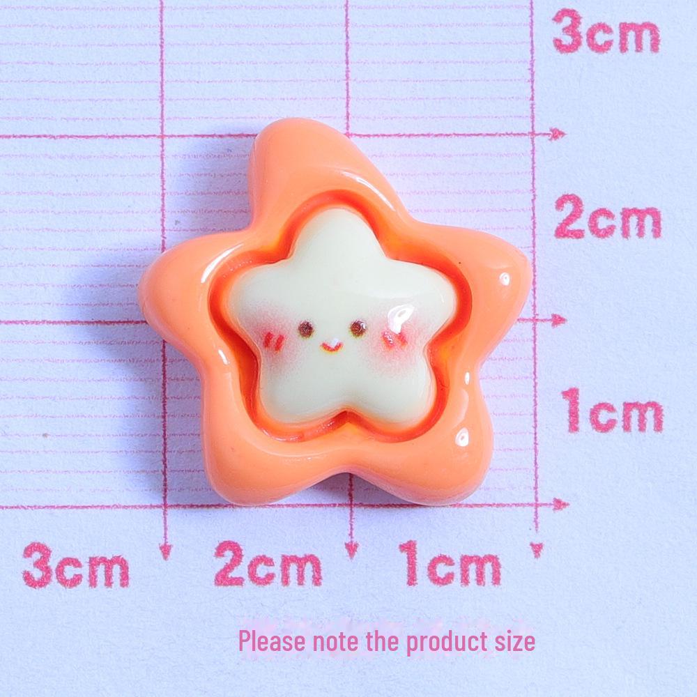 Cute Star Cartoon Resin Accessories for Jewelry & Hairpin DIY