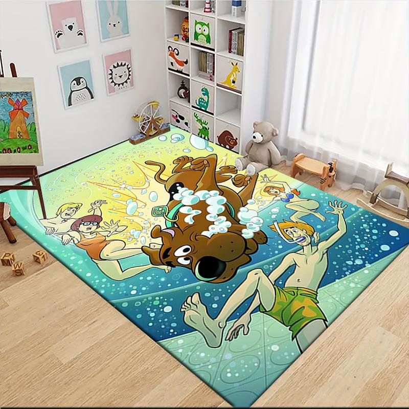 1Pc Scoobydoo Mystery Solvers Carpet Rug Customizable Soft Washable Antislip Home Living Room Sofa Mats Personalized Rug 0917154