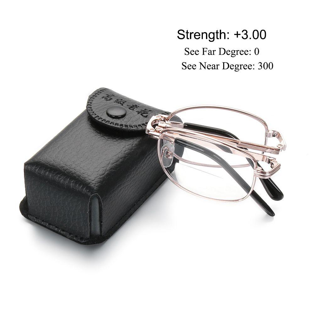 Очки для пресбиопии Прогрессивные мультифокальные линзы Включает футляр для очков Металлические очки для чтения