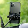 Metal Phone Mount Holder Support for Electric Bike Mirrors with 360 Degree Rotatable Design for Various Smartphone Size