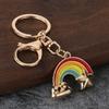 Rainbow Keychain Pendant Lightweight Metal Keychain Cloud Star Key Chains Creative