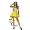 4 шт. Костюм пчелы для взрослых женщин Набор костюмов пчелы-медоноса Хэллоуин Косплей Костюм Веселые аксессуары для игры в ролевые игры