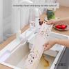 Integrated Water Barrier with Suction Cup for Kitchen Countertop Splash Protection, Extended Sink Water Barrier Strip for Bathroom Vanity