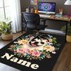 Custom Name Dog Printed Carpet,Rug for Office Chair Living Room Bedroom Kitchen Room Decor Gifts.