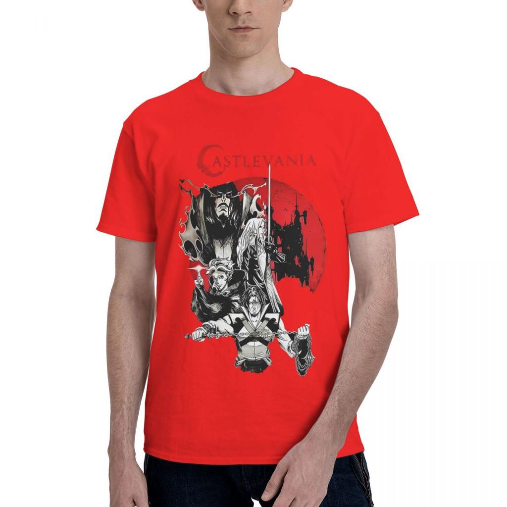 Дракула Castlevania 100% Хлопок Повседневные Дышащие Удобные Топы Мужская Одежда Распродажи Мужская Одежда