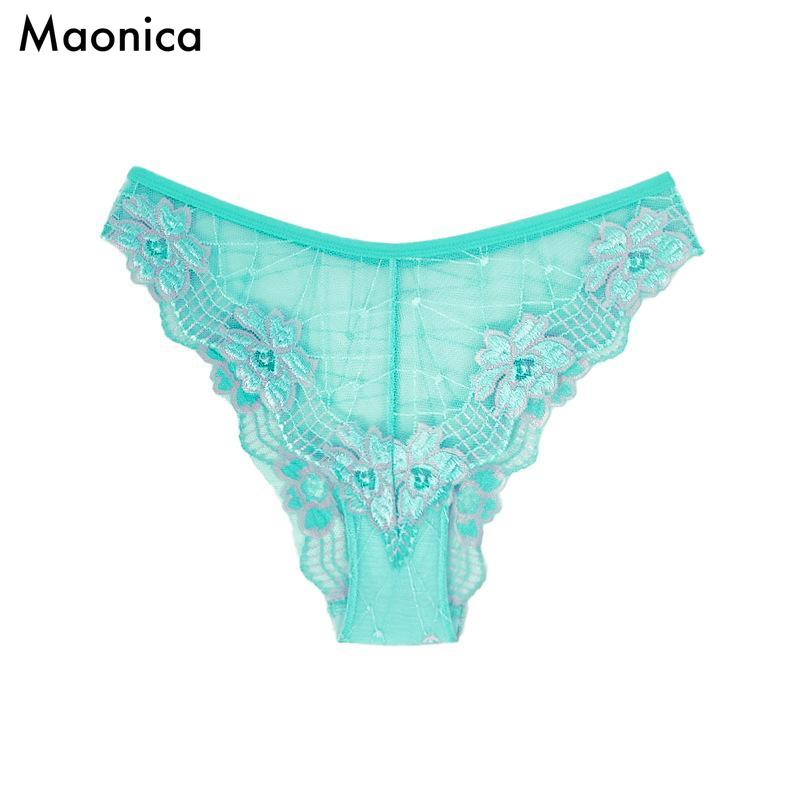 Европейский размер Женские радужные кружевные трусики Женские разноцветные ластовица из чистого хлопка Летние женские трусы Со средней посадкой Цвет леденца Нижнее белье