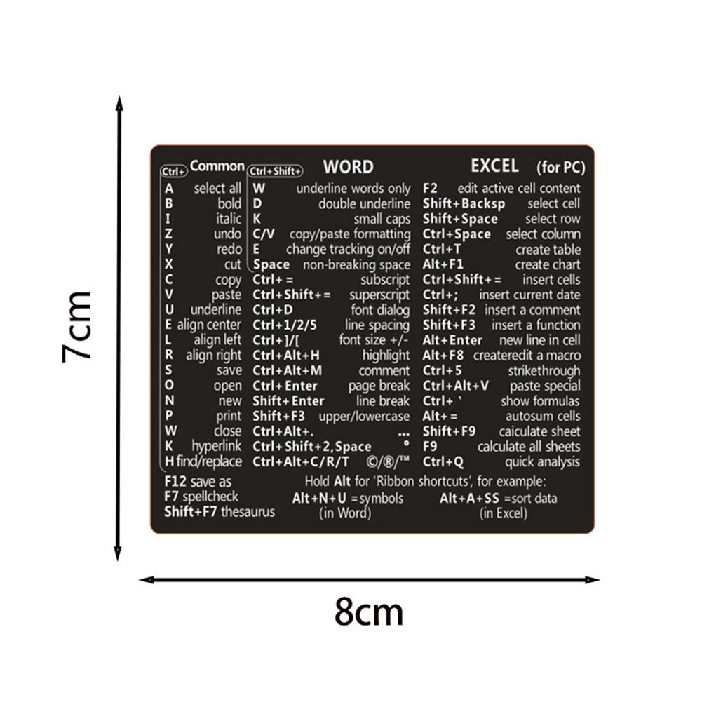 Shortcuts Sticker for Apple Mac OS System Shortcut Key Sticker for 13-16" MacBook Pro 13 /Air 13 Windows Palm Rest