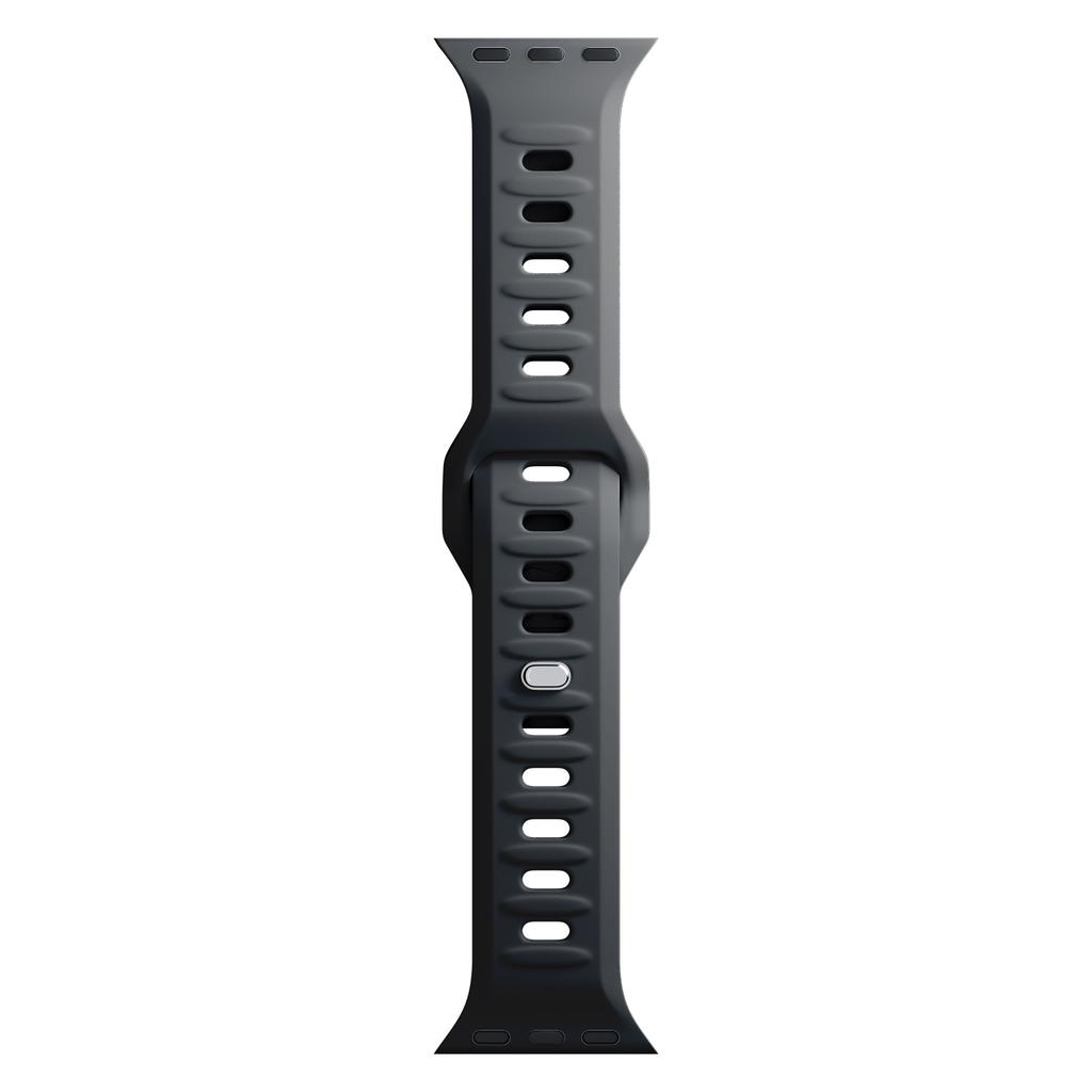 38/40/41/42 Mm Black (Small) - 3Mk Silicone Watch Strap For Apple