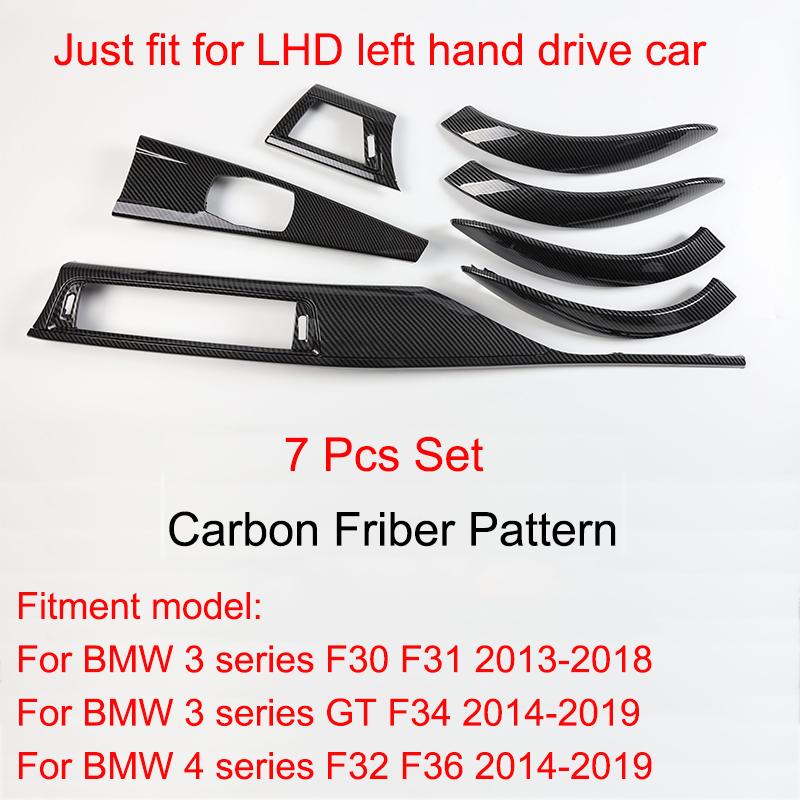 3 4 Series 3GT F30 F31 F32 F34 F36 BMW Replacement Car Interior Trims Dashboard Door Cover 7-piece set