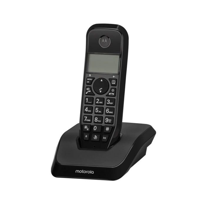 Téléphone Sans Fil MOTOROLA S1201 - Noir - ID D'appelant - Répertoire 50 Noms - Mains Libres