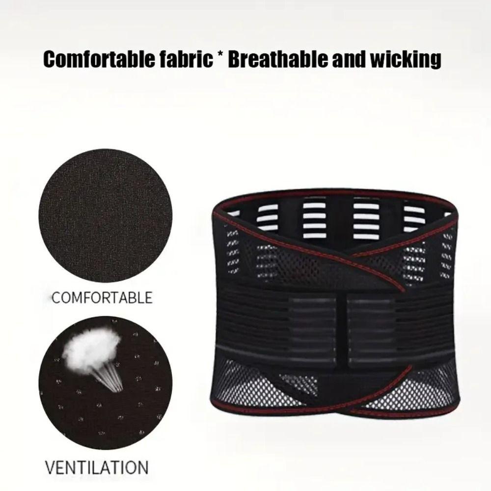 Нейлоновый бандаж для спины Черный пояс для поддержки позвоночника Новый пояс для талии Поддержка позвоночника