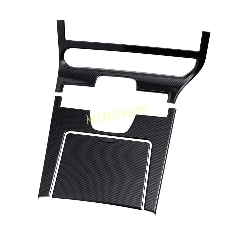 For Toyota BZ4X EA10 2024 2025 Carbon Fiber Center Console Gear Shift Panel Covers Interior Upgrade Decoration