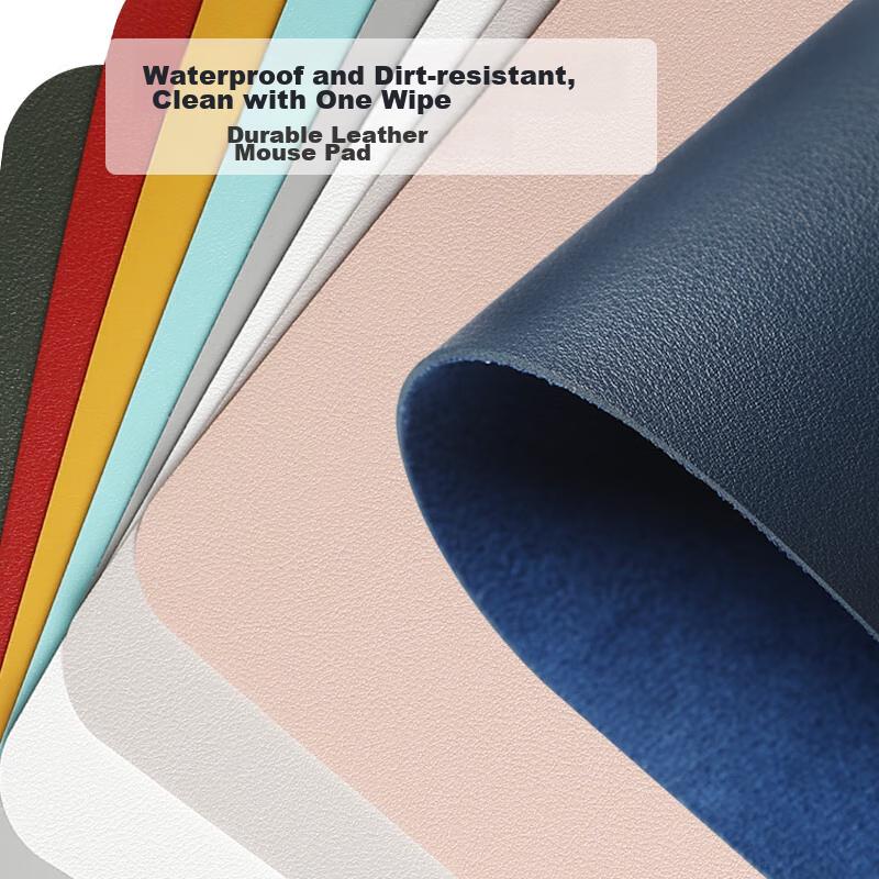 Mouse Pad Small Size, Desk Pad, Laptop Pad, Keyboard Pad, Skin-Friendly PU Leather Waterproof And Stain-Resistant, 300*240MM, Dark Gray