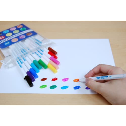Sakura Crepas Water-based Color Felt Pen 12 Colors SK-M12