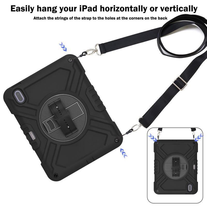 Universal IPad Case 10th Gen 10.9 Inch Pro 11 Air 4/5 Mini 6 With Rotating Stand Shockproof Silicone Strap Included