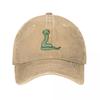 Cute and Happy Green Snake Cowboy Hat Sun Hat Golf Cap Sports Caps Outdoor All Seasons Travel Adjustable Fashion Beach Hat
