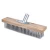30CM Rough Surface Brush Versatile Stainless Steel Reliable Rugged Deck Scrubber Brush for Garages