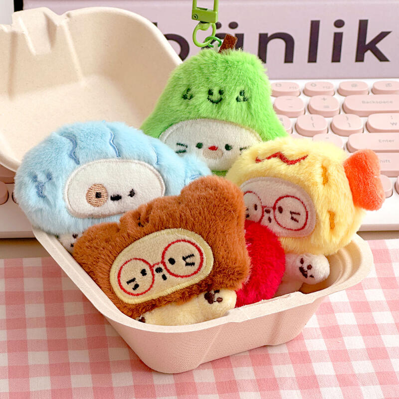 1 коробка из 10 случайных брелоков-кукол Food Cat