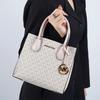 Michael Kors MK Mercer Classic Monogram Color Block Кожаная Сумка-гармошка на плечо Crossbody Средняя Женские сумки 35S1GM9M2B-POWDER-BLUSH