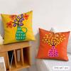 Cartoon Vase Cushion Cover Soft Plush Fabric DoubleSided Printed Cushion Covers for All Seasons Modern HomeDecor Gift