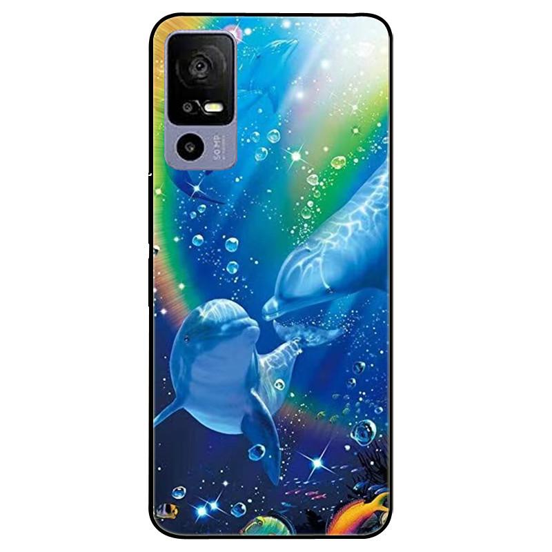 Capa For TCL 40 NxtPaper 5G 2023 Lion Cat Soft Case Silicone Black Covers For TCL 40 NxtPaper 5G 40 NxtPaper Coque Fusion Bumper