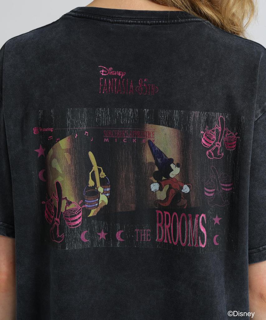 AVIREX Коллекция FANTASIA MICKEY MOUSE ФОЛЬГИРОВАННЫЙ ПРИНТ ЖЕНСКАЯ F 410 Угольная ФУТБОЛКА Женская 783-5235616