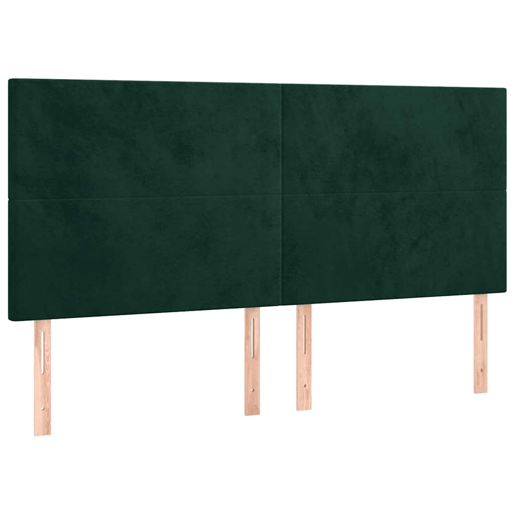 Headboard in Dark Green 160 x 5 x 118 128 cm Velvet