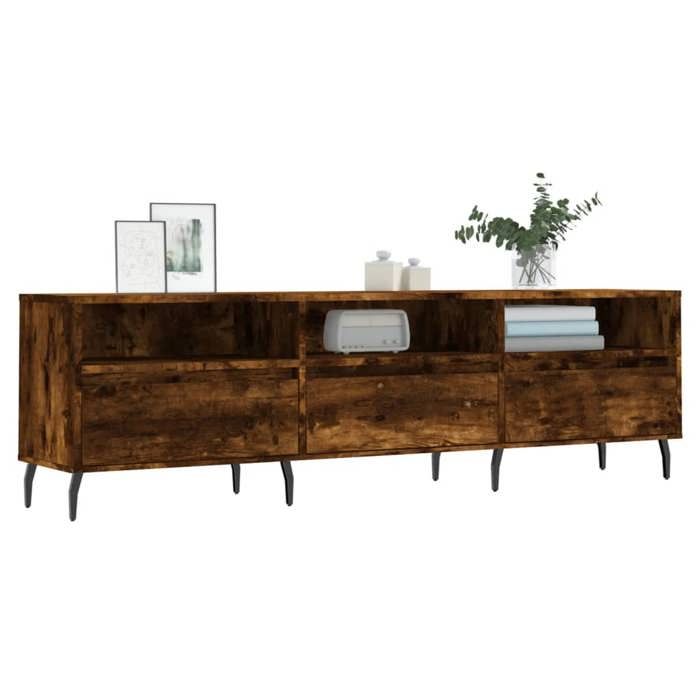 Maison Exclusive - Meuble TV chêne fumé 150x30x44,5 cm bois d'ingénierie