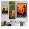 Vintage Wall Pictures Kraft Posters Coated Wall Stickers Home Decoration Kids Gift New Zealand Map Canvas Painting No Frame