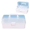 EINEY Storage Medical Storage with Large Medicine First Aid Small Item Storage White 3-Tier Toolbox, Box, Box, Case, Foldable, Handle,