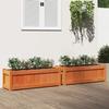 VidaXL Planters 2 Pcs, Raised Beds, Flower Boxes, Plant Pots, Flower Boxes Garden Terrace, Wax Brown Wood 837454