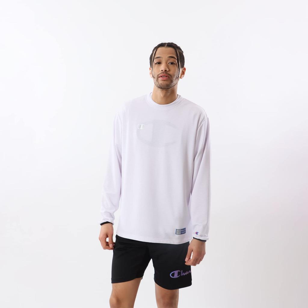 Длинная круглая футболка для волейбола с коротким рукавом и быстрым запахом One Point, белая [Champion], рукав, горловина, сушка, эластичность, антибактериальная, устойчивая,