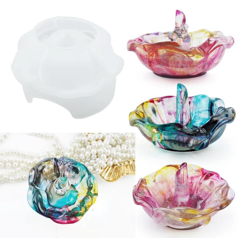 Форма для изготовления кристаллов из эпоксидной смолы «сделай сам» держатель для колец-розеток силиконовая форма для зеркала