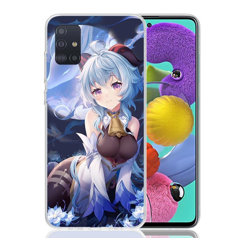 Genshin Impact Ganyu Phone Case for Samsung Galaxy A52 A51 A50S A12 A22 A32 A72 A10S A30S A31 A71 Note 20 Ultra 10 Plus S10 Gala
