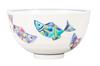 Kutani Ware Iwataya Rice Bowl with Fish Pattern K9-471