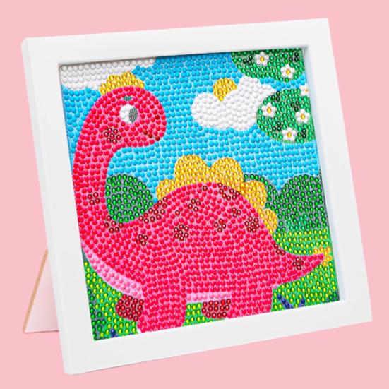 Полный комплект алмазной живописи с рамкой Яркий цвет Блестящая мультяшная тема DIY